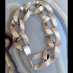 GORGEOUS LARGE VINTAGE DANECRAFT SILVER BRACELET